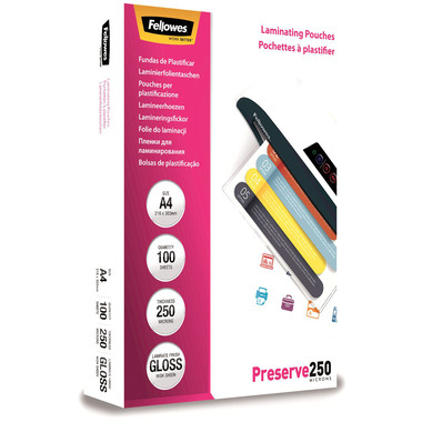 FELLOWES Pochettes à plastifier A4 5401802 brillant, 250my 100 pcs.
