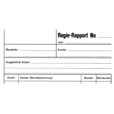 FAVORIT Regie-Rapporte Deutsch A5 9181 OK Durchschreibepapier 50x2 Blatt