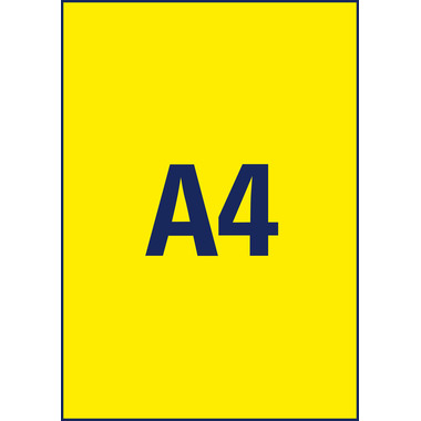 AVERY ZWECKFORM Etiketten 210x297mm L6006-25 gelb,non-perm. 25 Stk./25 Bl.