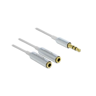 Delock Audio Cable Jack 3.5 mm, male – female, 0.25 m White