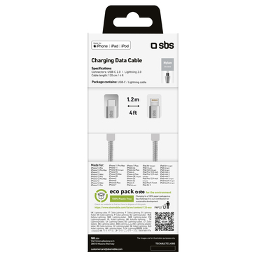 USB-C - Lightning charging and data cable