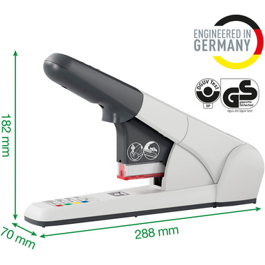 LEITZ Agrafeuse 5551 55510084 gris clair 80 feuilles