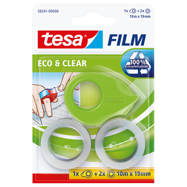TESA Tape eco & clear Mini 19mmx10m 582410000 grün 2 Stück