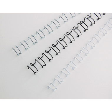 GBC Baguettes de reliure 14mm A4 IB161438 argent, 21 anneaux 100 pcs.