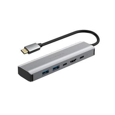 5-in-1 USB-C Hub, HDMI/2xUSB-C/2xUSB-A, 3TB, Aluminium | Vivanco