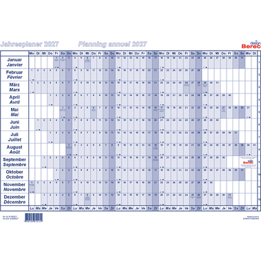 BEREC Papierjahresplaner 2027 B 5605/27 1J/1S blau A5