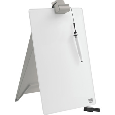 NOBO Diamond Glass Memoboard A4 1905173 weiss