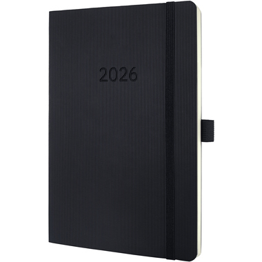 CONCEPTUM Wochenkalender 2026 C2622 1W/2S schwarz 21x13.5cm