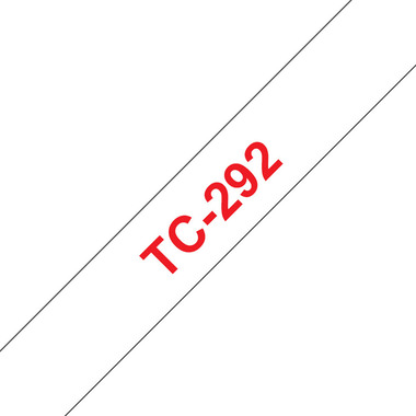 PTOUCH Nastro, plastific.rosso/bianco TC-292 PT-3000 9 mm