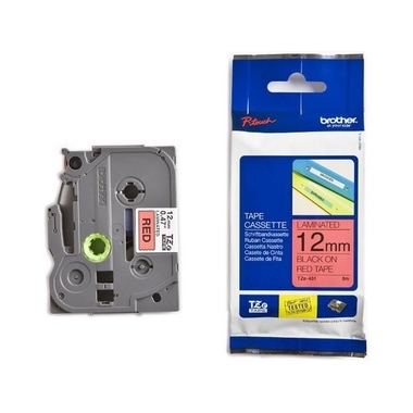 PTOUCH Band, laminiert schwarz/rot TZe-431 PT-1280VP 12 mm