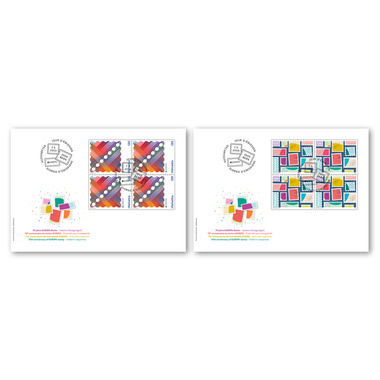 First-day cover «EUROPA – 70th anniversary of EUROPA stamp» Blocks of four (8 stamps, postage value CHF 9.60) on 2 first-day covers (FDC) C6