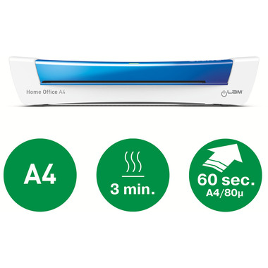 LEITZ Plastificatr. iLAM Home Office 73680036 blu A4