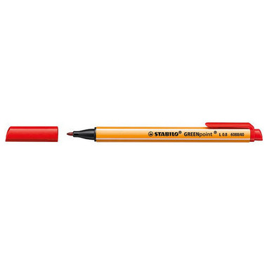 STABILO Faserschr. GREENpoint 0,8mm 6088/40 rot