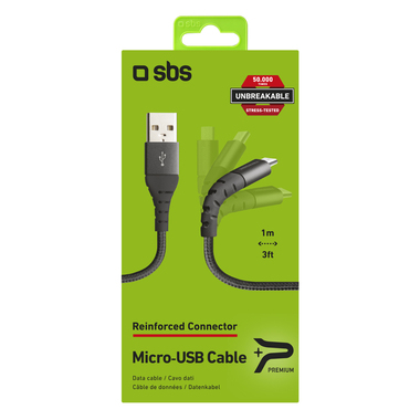 Câble USB anti-enchevêtrement - Micro USB en métal