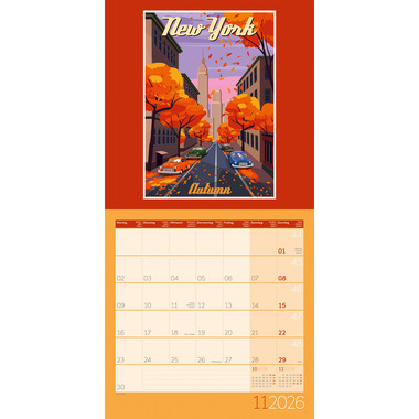 ACKERMANN Calendrier 2026 4603 Vintage Voyage ML 30x30cm