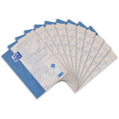 OXFORD Collegeblock Recycling A4 400159370 blau, liniert 80 Blatt