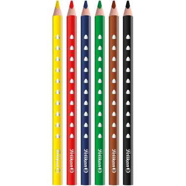 PELIKAN Buntstifte dick Silverino 700610 6 Farben