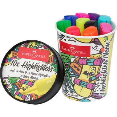 FABER-CASTELL Leuchtstift Icecream cup 1-5mm 254695 Superfluorescent 10 Stück
