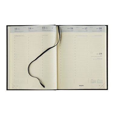 BREPOLS Agenda Timing Lima Kul. 2026 0.136.1256 1W/2S bordeaux 17.1x22cm