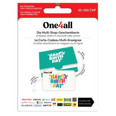 Carte-cadeau One4all Anniversaire variable