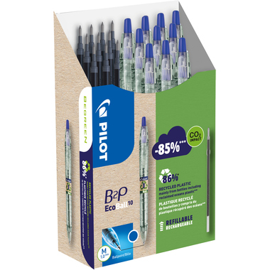PILOT Begreen B2P Ecoball Greenpack 140.035.99 10+10 Refills blau