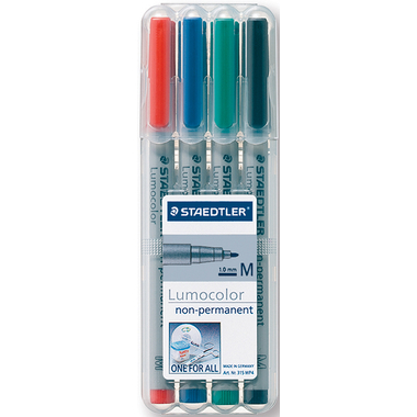STAEDTLER Lumocolor non-perm. M 315 WP4 4 Farben ass.