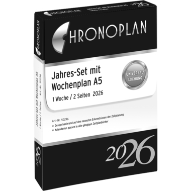 CHRONOPLAN Jahres-Set Wochenplan 2026 50296Z.26 1W/2S A5