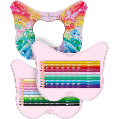 FABER-CASTELL Farbstifte Geschenkset 201971 Sparkle Schmetterling 20 Stk.