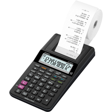CASIO Tischrechner druckend HR-8RCE-BK 12-stellig schwarz