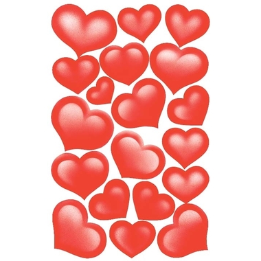 Z-DESIGN Sticker Creative 53205 Herze rot 2 Stück