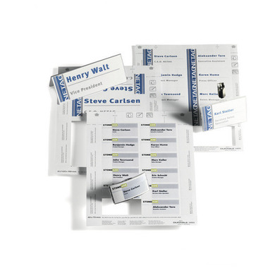 DURABLE Etiketten Badgemaker 146002 weiss, 61/122x210mm 20Bl./1St.