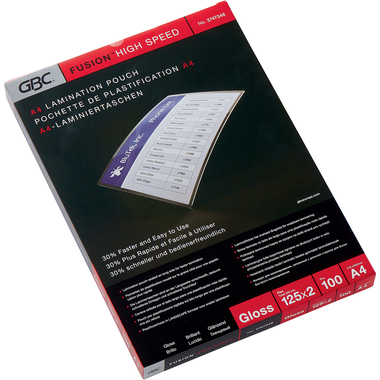 GBC Laminiertasche A4 3747348 glanz, 125my 100 Stk