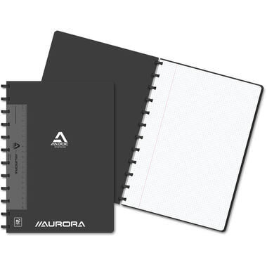 ADOC Spiralheft Pap-Ex A4 6099.740 schwarz, kariert 4mm 72 Blatt