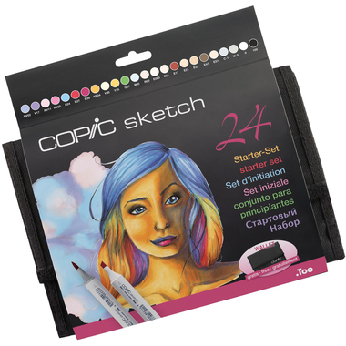 COPIC Marker Sketch 21075424 Wallet Starter-Set, 24 Stück