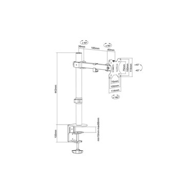 NEOMOUNTS Tischhalterung FPMA-D540BLACK bis 8 kg – Schwarz