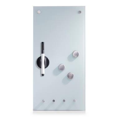 ZELLER Memoboard 11610 verre, blanc, 20x40cm