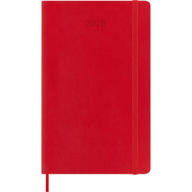 MOLESKINE Agenda Classic Large 2026 DSF212WN3Y26 1W/1S scharlachrot SC 13x21cm