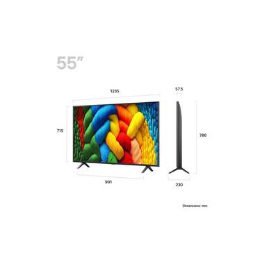 LG TV 55NANO80A6B 55", 3840 x 2160 (Ultra HD 4K), LED-LCD
