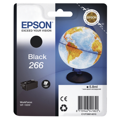 EPSON Cart. d'inchiostro nero T266140 Workforce WF-100W 250 pagine