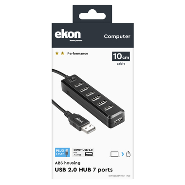 Adattatore con 7 porte USB 2.0 | Ekon