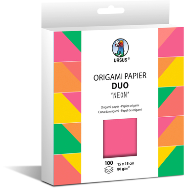 URSUS Faltblätter Duo 15x15cm 22895599F neon 100 Blatt
