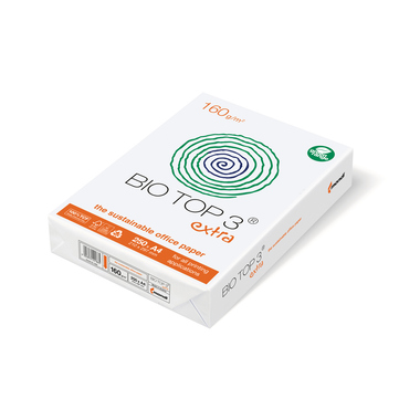 BIO TOP 3 Papier à photocopier Biotop A4 88008663 160g, Off-White 250 flls.