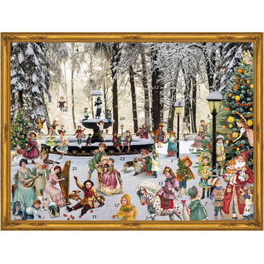SELLMER Adventskalender 26.5x 35.5cm 70155 Verschneiter Brunnen