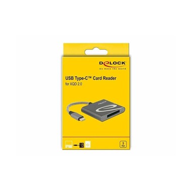 Delock Card Reader External USB-C for XQD 2.0 Memory Cards