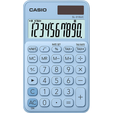 CASIO Taschenrechner SL-310UC-LB 10-stellig hellblau