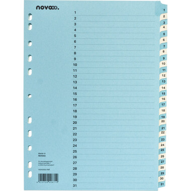NOVOOO Kartonregister A4 40553 blau/beige 1-31