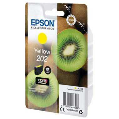 EPSON Tintenpatrone 202 yellow T02F440 XP-6000/6005 300 Seiten
