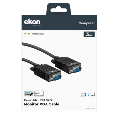 Câble d'extension pour moniteur VGA | Ekon