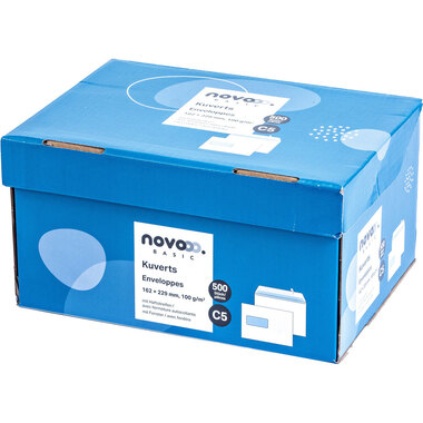 NOVOOO Busta c/finestra sinistra C5 731519 100g, bianco 500 pezzi