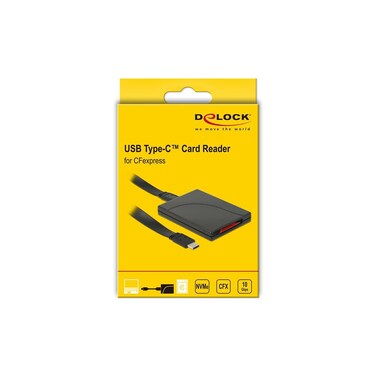 Delock Card Reader External USB-C for CFexpress Memory Cards